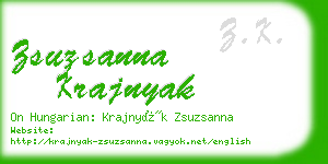 zsuzsanna krajnyak business card